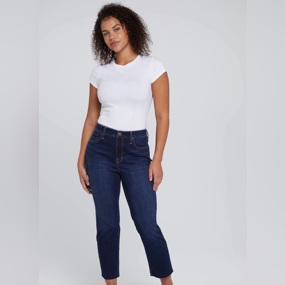 Seven7 Denim - Seven7 Jeans Dark Wash Tower Straight Crop, size 14
